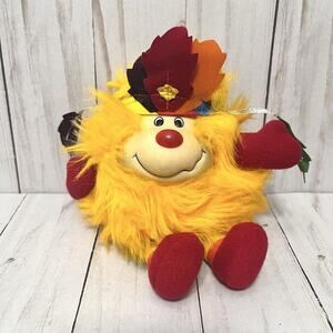 Vtg 1983 Mattel Hallmark Rainbow Brite Hatful Yellow Leaf Plush Spark Sprite